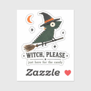 Witch, Please Bearded Dragon Art Sticker