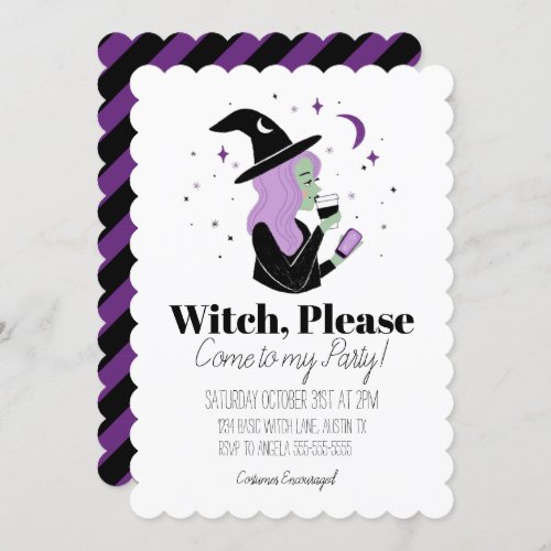 Witch please come to my party invitation