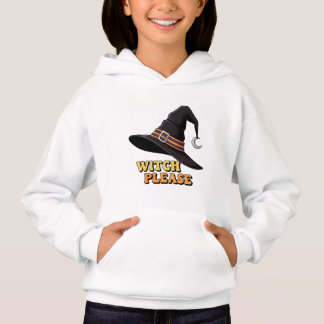 "Witch Please" Funny Halloween Illustration Hoodie