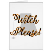 witch please funny halloween with hat (Front)