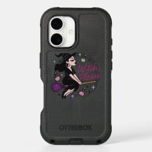 Witch, Please Halloween Funny Retro Witch Broom iPhone 16 Case