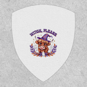 Witch Please Highland Cow Halloween Patch