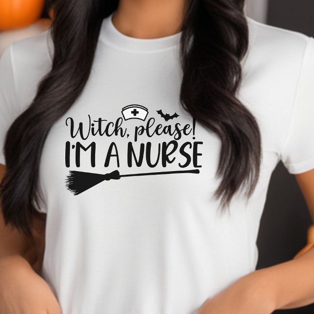 Witch Please I'm A Nurse Halloween Tri-Blend Shirt (Witch Please I'm A Nurse Halloween T-shirt)