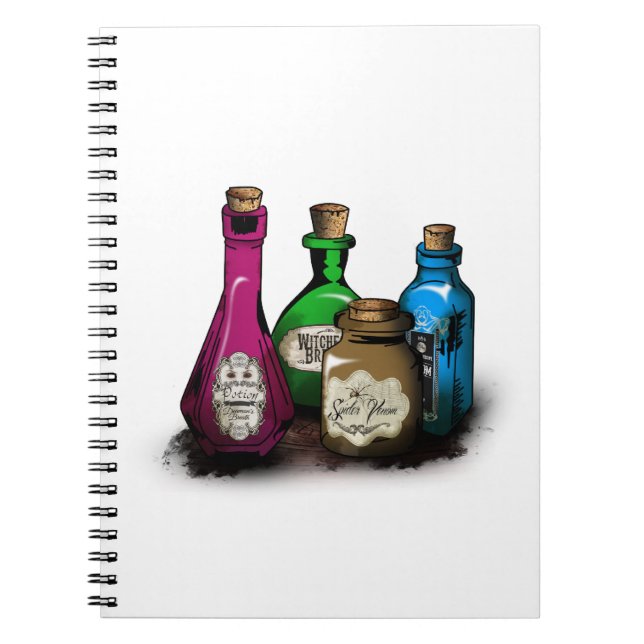 Witch Potion Bottles Notebook (Front)