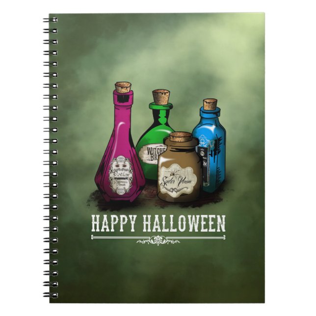 Witch potions bottles notebook (Front)