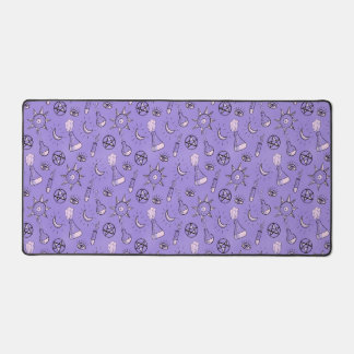 Witch Potions Purple Alchemy Pattern Desk Mat
