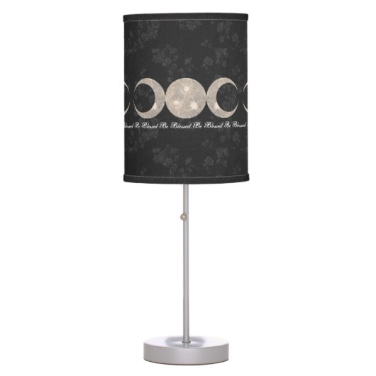 Witch Prim Triple Moon Goddess Table Lamp (Front)