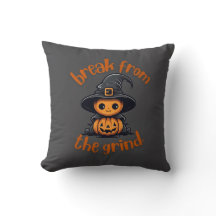 Witch Pumpkin Pillow