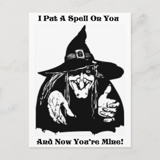 Witch Putting A Spell On You Postcard (Front)
