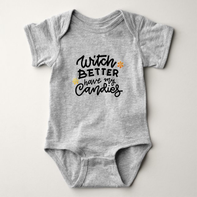 Witch Quote Baby Bodysuit (Front)