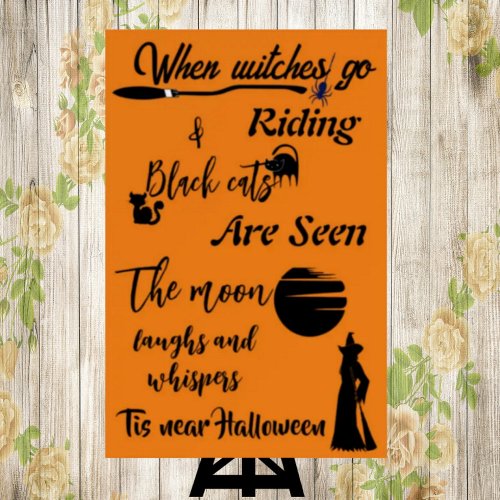 Witch Quote Spooky Fun Calligraphy Halloween Party Foam Board