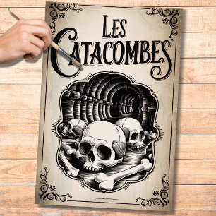 Witch Reading In Bathtub Decoupage Paper