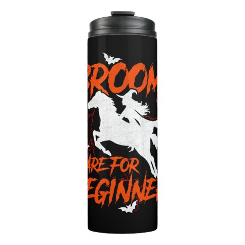 Witch rides horse on Halloween Thermal Tumbler