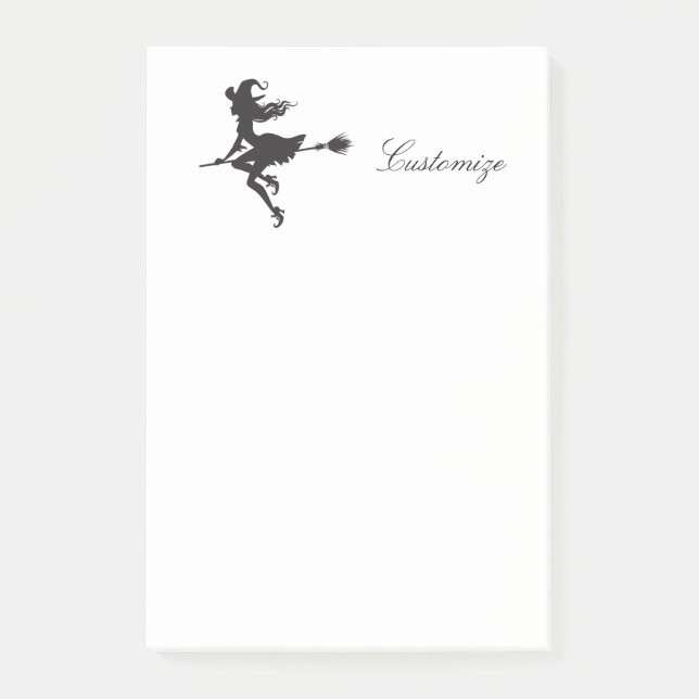 Witch Riding Broom Halloween Thunder_Cove Post-it Notes (Front)