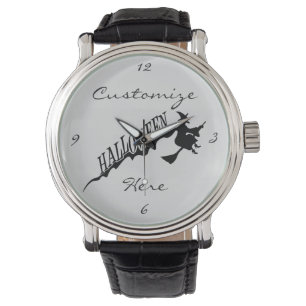 Witch Riding Broom Halloween Thunder_Cove Watch