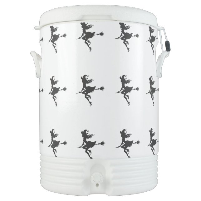 Witch Riding Broom Thunder_Cove  Beverage Cooler (Front)