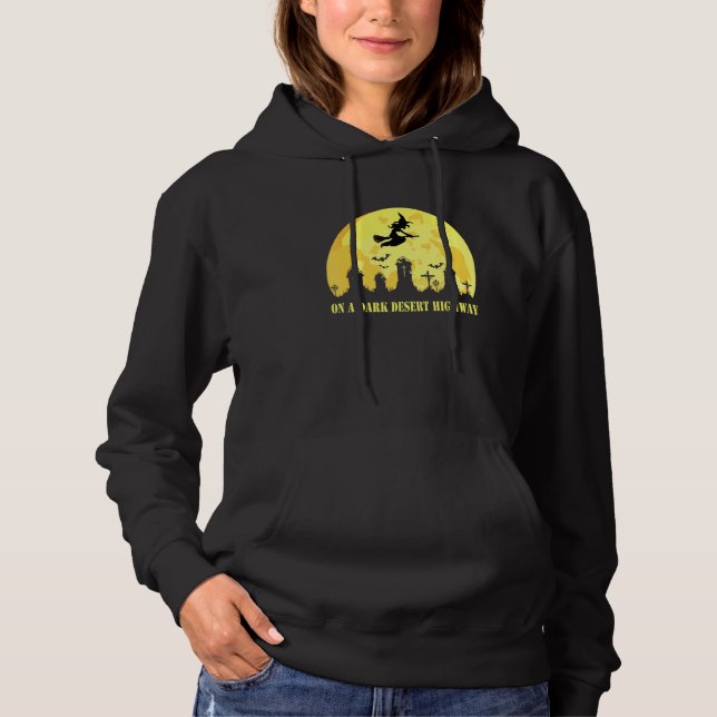 Witch Riding Brooms On A Dark Desert Highways Hall Hoodie (Front)