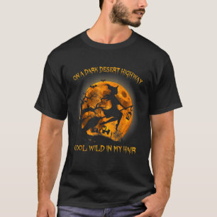 Witch Riding Brooms On A Dark Desert Highways Hall T-Shirt