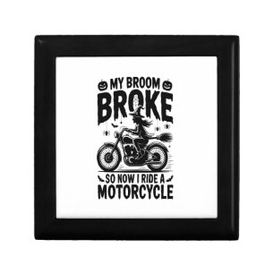 Witch Riding Motorcycle Halloween Gift Box
