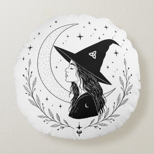 Witch Round Pillow