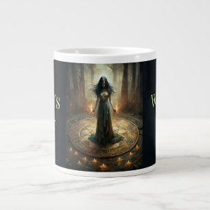Witch’s Brew – Ritual Witch with Pentacle Circle Giant Coffee Mug