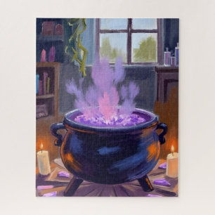Witch’s Cauldron Halloween Spooky Jigsaw Puzzle