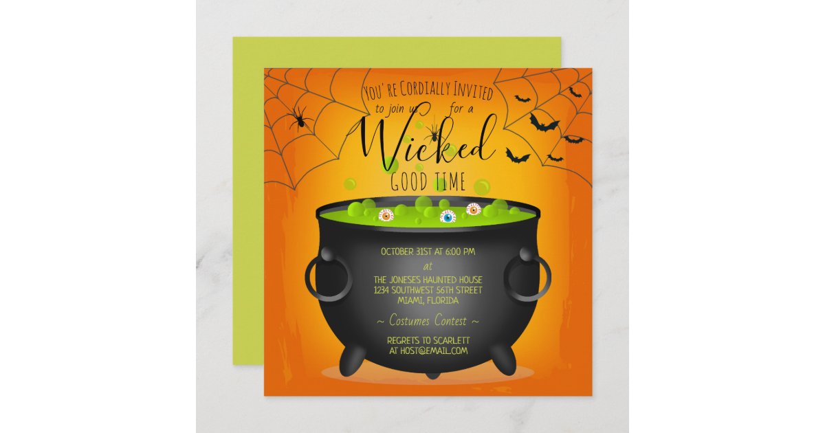 Witch’s Cauldron Invitation | Zazzle