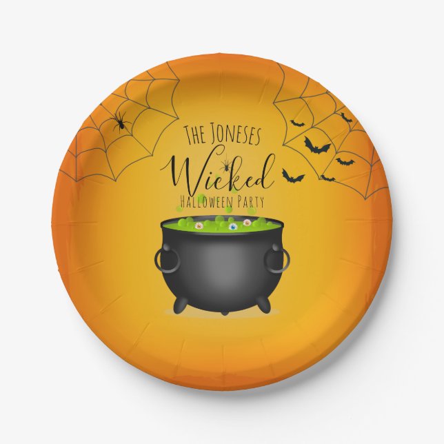 Witch’s Cauldron Paper Plates (Front)