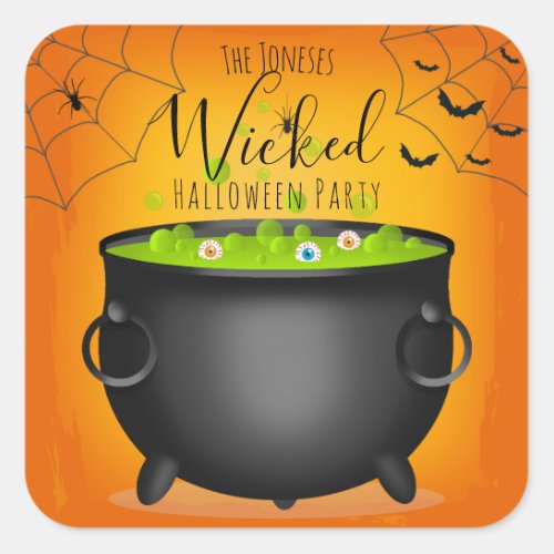 Witchs Cauldron Square Sticker