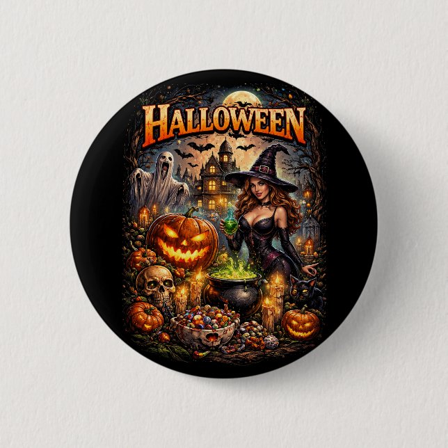 Witch’s Night Feast Button (Front)