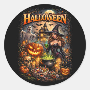 Witch’s Night Feast Classic Round Sticker
