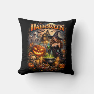 Witch’s Night Feast Throw Pillow