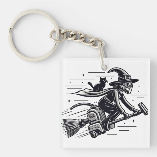 Witch’s Wickedly Fast Halloween Escape! Keychain (Front)