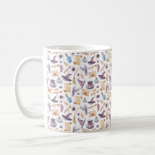 Witch School Kit Watercolor Pattern Coffee Mug