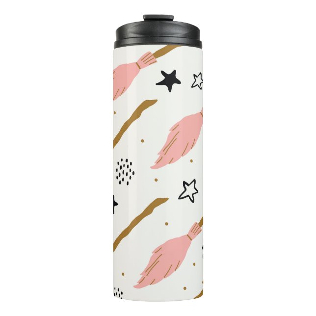 Witch School Magic Doodle Pattern Thermal Tumbler (Front)