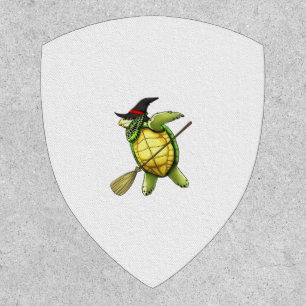 Witch Sea Turtle Dab Funny Halloween Horror Scary  Patch