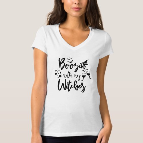Witch Shirt  Boozin With My Witches T_Shirt 