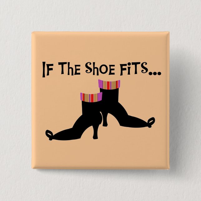 Witch Shoes T-shirts and Gifts Button (Front)