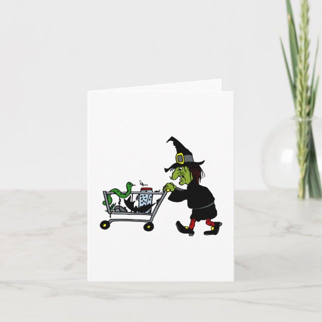 Witch shopping for supplies card (Front)