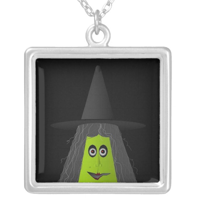Witch Silver Plated Necklace (Front)