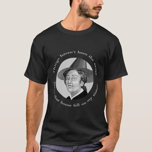 Witch Sister Humor Black Tee (Front)