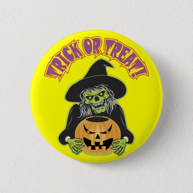 Witch Skull Button (Front)