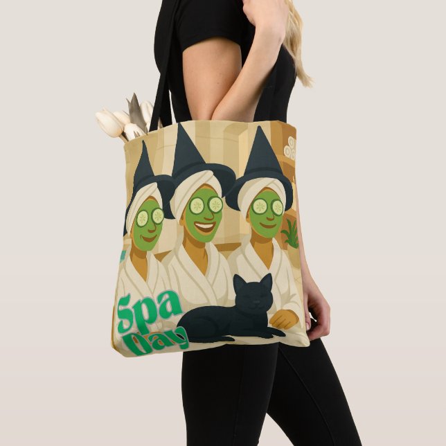 Witch Spa Day Funny Humor  Tote Bag (Close Up)