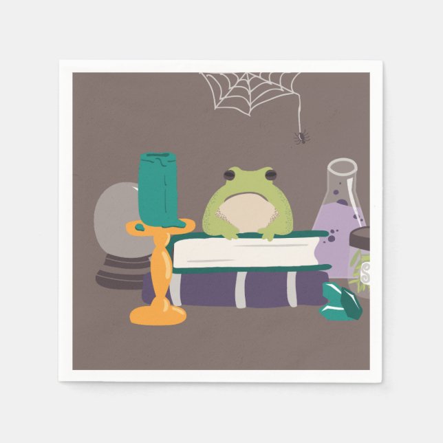 Witch Spell Ingredients Halloween Napkins (Front)
