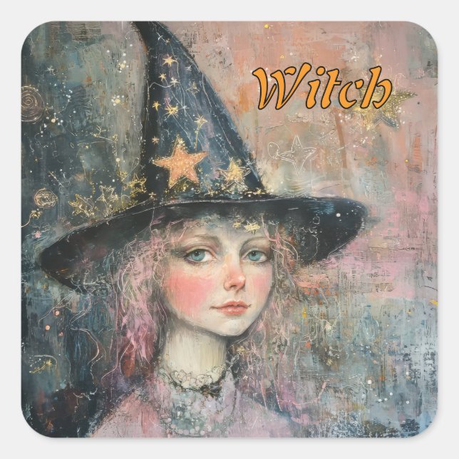 Witch  square sticker (Front)