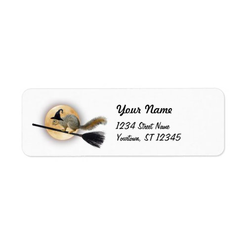 Witch Squirrel Return Address Labels