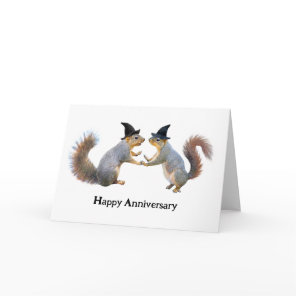 Witch Squirrels Anniversary Card