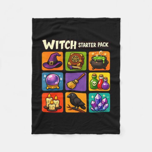 Witch starter pack funny magic witchcraft fleece blanket