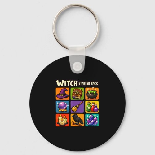 Witch starter pack funny magic witchcraft keychain