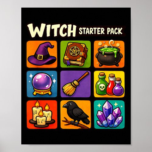 Witch starter pack funny magic witchcraft poster